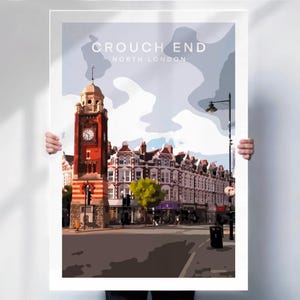 Crouch End London Poster - North London Travel Print