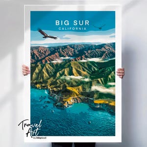Big Sur Poster - California Landscape Print for Travel and Home Dcor - Travel Prints