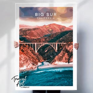 Big Sur California Poster Print - Landscape Art for Special Place Gift - Travel Prints