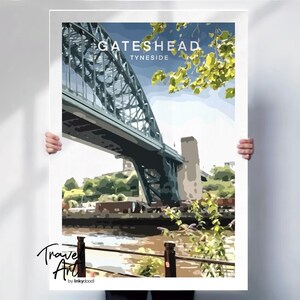 Tyne Bridge Wall Art Print: Gateshead Travel Scene North East