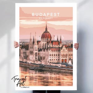Budapest Travel Print - Hungary Poster for European Wall Art - Special Gift for Travelers - Travel Prints