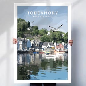 Isle of Mull Travel Poster - Tobermory Print