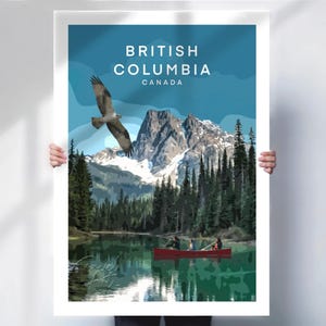 British Columbia travel print , Canada travel art print , Canada poster , travel poster , special place gift