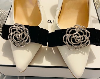 Fermagli per scarpe a forma di fiore di camelia