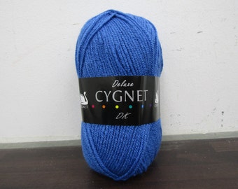 Brand New Deluxe Cygnet Yarn - Saxe Blue - DK - 100g - Acrylic - Machine Washable - Knitting and Crochet Wool