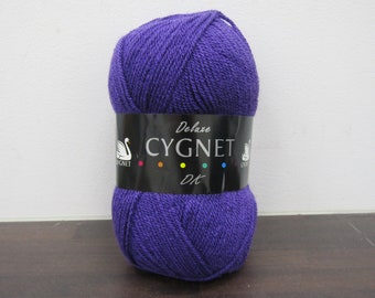 Brand New Deluxe Cygnet Yarn - Twirl Purple - DK - 100g - Acrylic - Machine Washable - Knitting and Crochet Wool