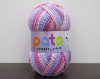 Brand New Cygnet Everyday Pato Yarn - Fairytale Multi Purple/Pink  - DK - 100g - Acrylic - Machine Washable - Knitting and Crochet Wool