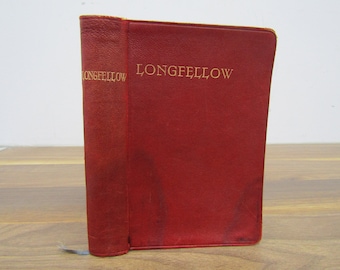 Poetical Works of Henry Wadsworth Longfellow Ward, Lock & Co. Ltd. c.1900 W. Michael Rossetti Ed. Antique Leatherbound Poetry Book