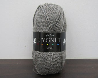 Brand New Deluxe Cygnet Yarn - Slate Grey - DK - 100g - Acrylic - Machine Washable - Knitting and Crochet Wool