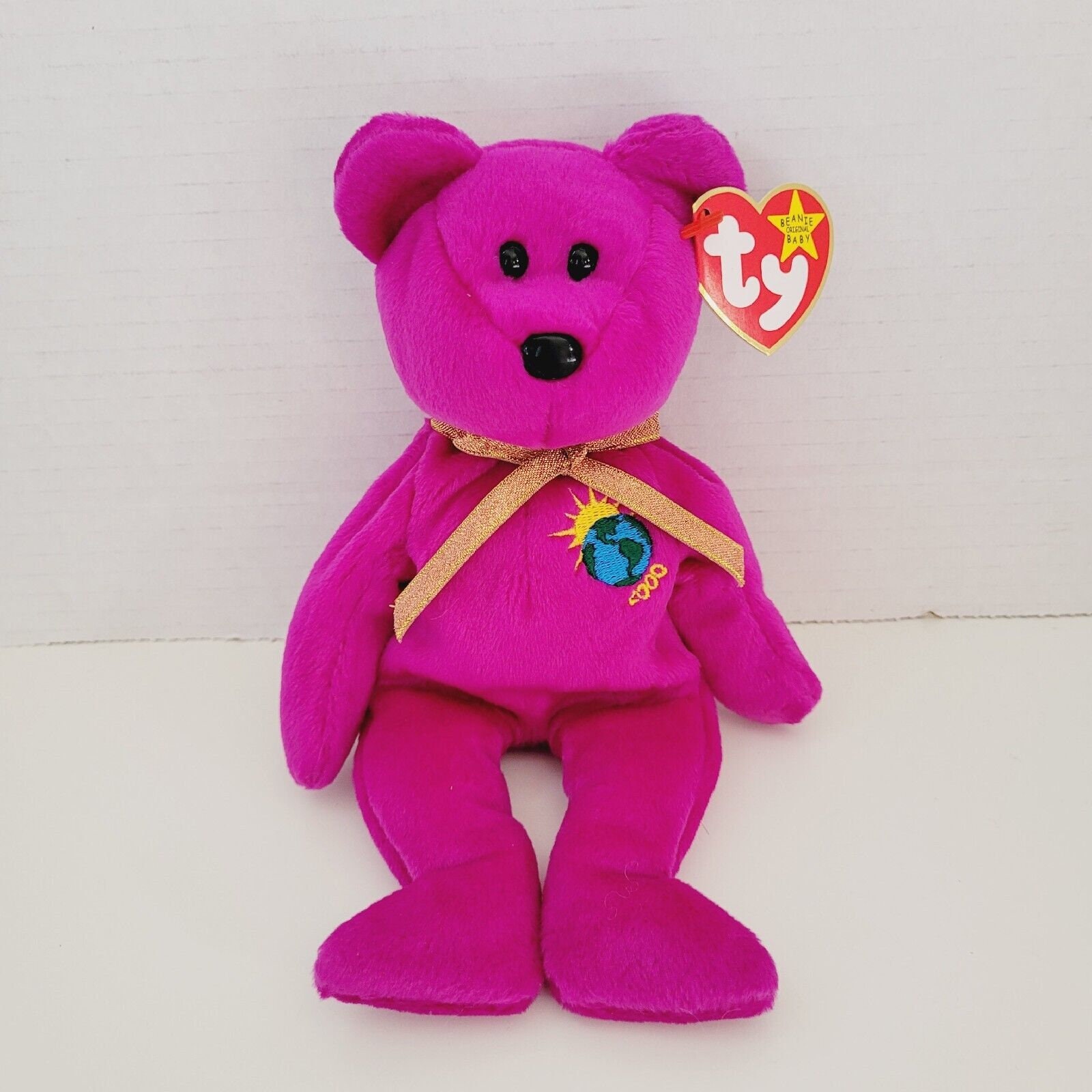 Ty Beanie Baby MILLENNIUM Bear 5th Gen 1999 8
