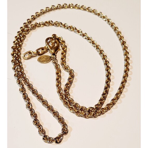 Vintage JAN LESLIE RARE Chain Necklace Gold Tone … - image 8