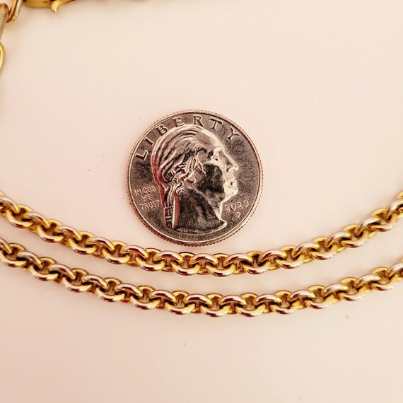 Vintage JAN LESLIE RARE Chain Necklace Gold Tone … - image 5
