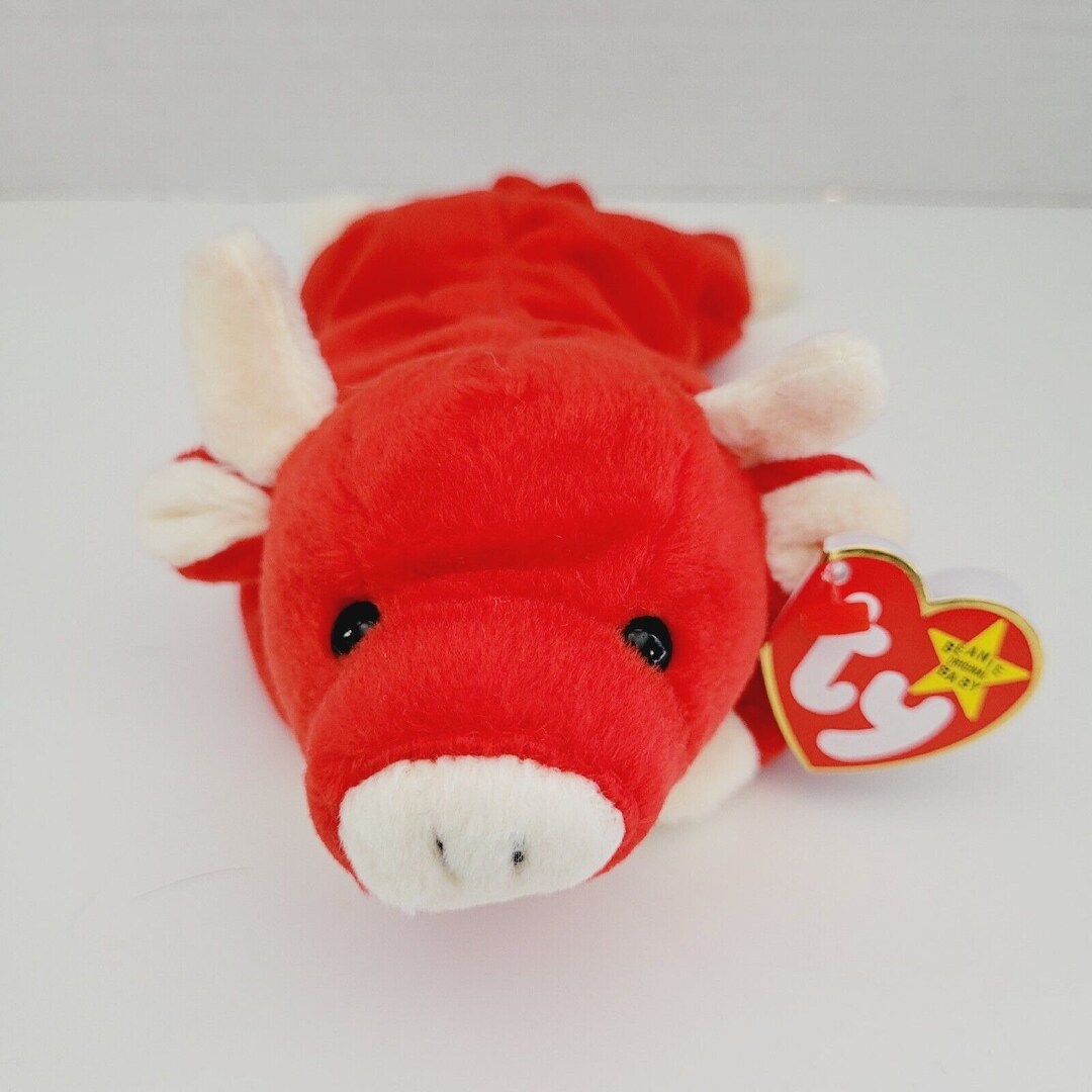Ty Beanie Baby SNORT the Bull 4th/5th Gen 1995 8 - Etsy