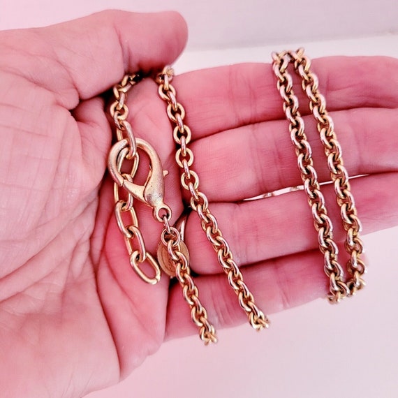 Vintage JAN LESLIE RARE Chain Necklace Gold Tone … - image 10