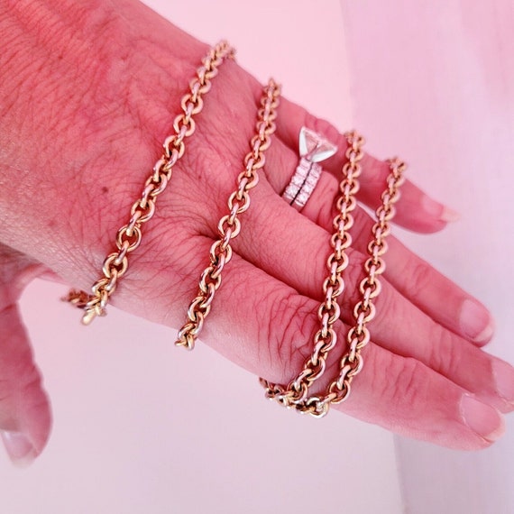 Vintage JAN LESLIE RARE Chain Necklace Gold Tone … - image 9
