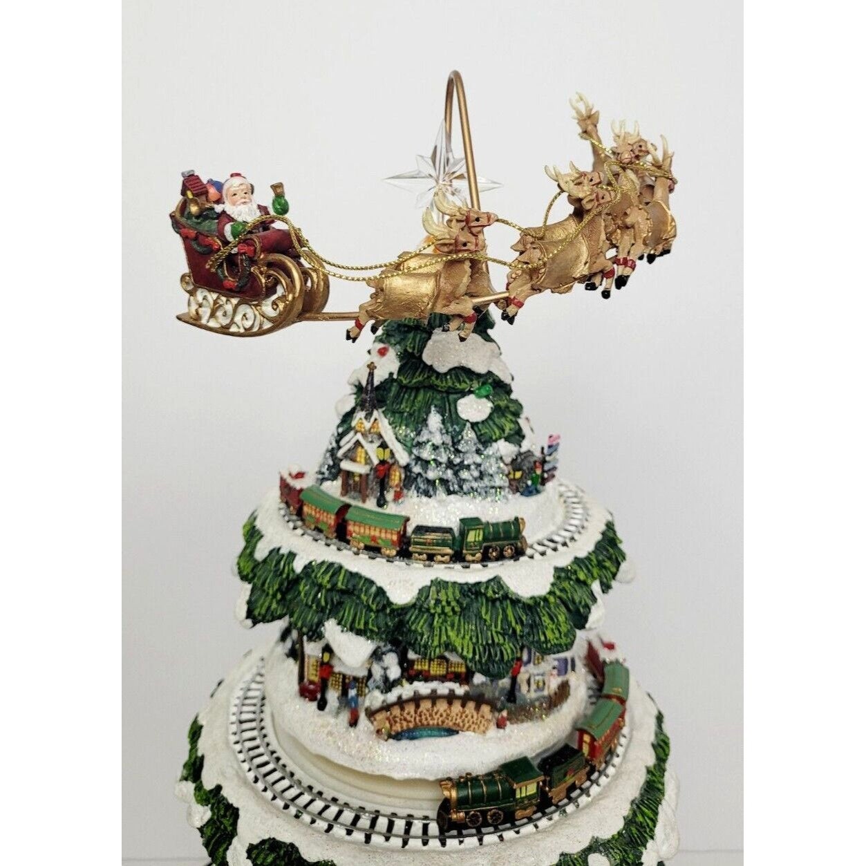 Thomas Kinkade Wonderland Express Christmas Tree Train Santa Etsy