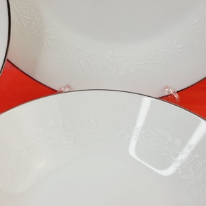Vintage 7 Pc Single Setting NORITAKE Reina 6450 White Lace Floral Dinnerware Set image 10
