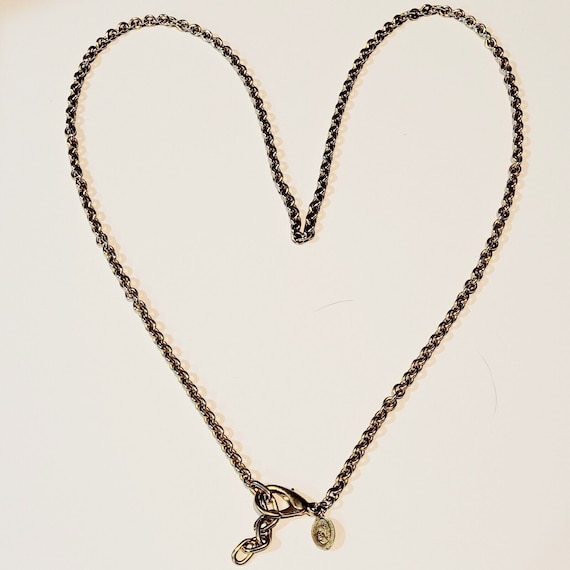 Vintage JAN LESLIE RARE Chain Necklace Gold Tone … - image 1
