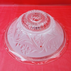 10.5&quot; Dia. Vintage Art Deco GLASS Shade Ceiling Light Cover Fixture Frosted