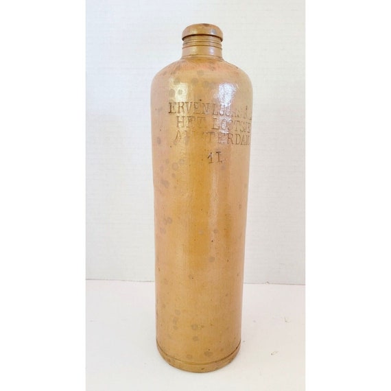 Antique ERVEN LUCAS BOLS Het Lootsie Amsterdam Stoneware 1L Bottle