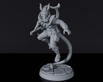 Tiefling Rogue DnD inspired Fantasy DnD Tabletop RPG Mini Great Miniature Gift Idea for Dungeon and Dragons Fans Painting 3D Resin Figure