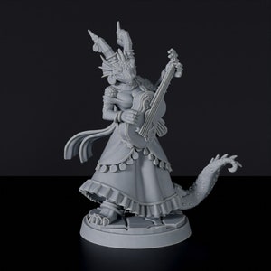 Dragonborn Bard DnD inspired Fantasy DnD Tabletop RPG Mini Great Miniature Gift Idea for Dungeon and Dragons Fans Painting 3D Resin Figure