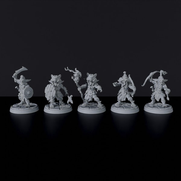 Goblin Warband Monster DnD inspired Fantasy Tabletop RPG Mini Great Miniature Gift Idea for Dungeon and Dragons Fans Painting Resin Figure