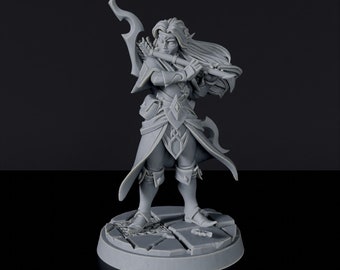 Elf Bard Female DnD inspired Fantasy DnD Tabletop RPG Mini Great Miniature Gift Idea for Dungeon and Dragons Fans Painting 3D Resin Figure