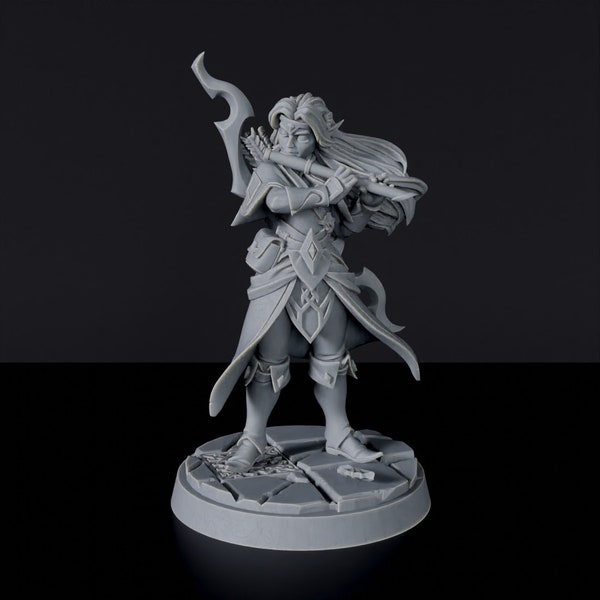 Elf Bard Female DnD inspired Fantasy DnD Tabletop RPG Mini Great Miniature Gift Idea for Dungeon and Dragons Fans Painting 3D Resin Figure