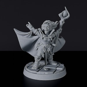Gnome Sorcerer DnD inspired Fantasy DnD Tabletop RPG Mini Great Miniature Gift Idea for Dungeon and Dragons Fans Painting 3D Resin Figure