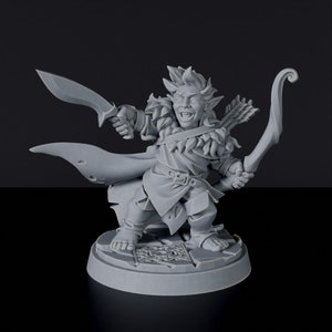 Halfling Ranger Male DnD inspired Fantasy DnD Tabletop RPG Mini Great Miniature Gift Idea for Dungeon and Dragons Fans Painting Resin Figure