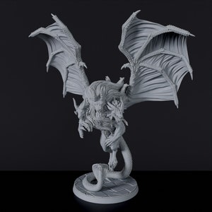 Chimera Monster DnD inspired Fantasy DnD Tabletop RPG Mini Great Miniature Gift Idea for Dungeon and Dragons Fans Painting 3D Resin Figure