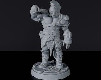 Half-Orc Barbarian DnD inspired Fantasy DnD Tabletop RPG Mini Great Miniature Gift Idea for Dungeon and Dragons Fans Painting Resin Figure