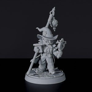 Gnome Wizard Male DnD inspired Fantasy DnD Tabletop RPG Mini Great Miniature Gift Idea for Dungeon and Dragons Fans Painting 3D Resin Figure