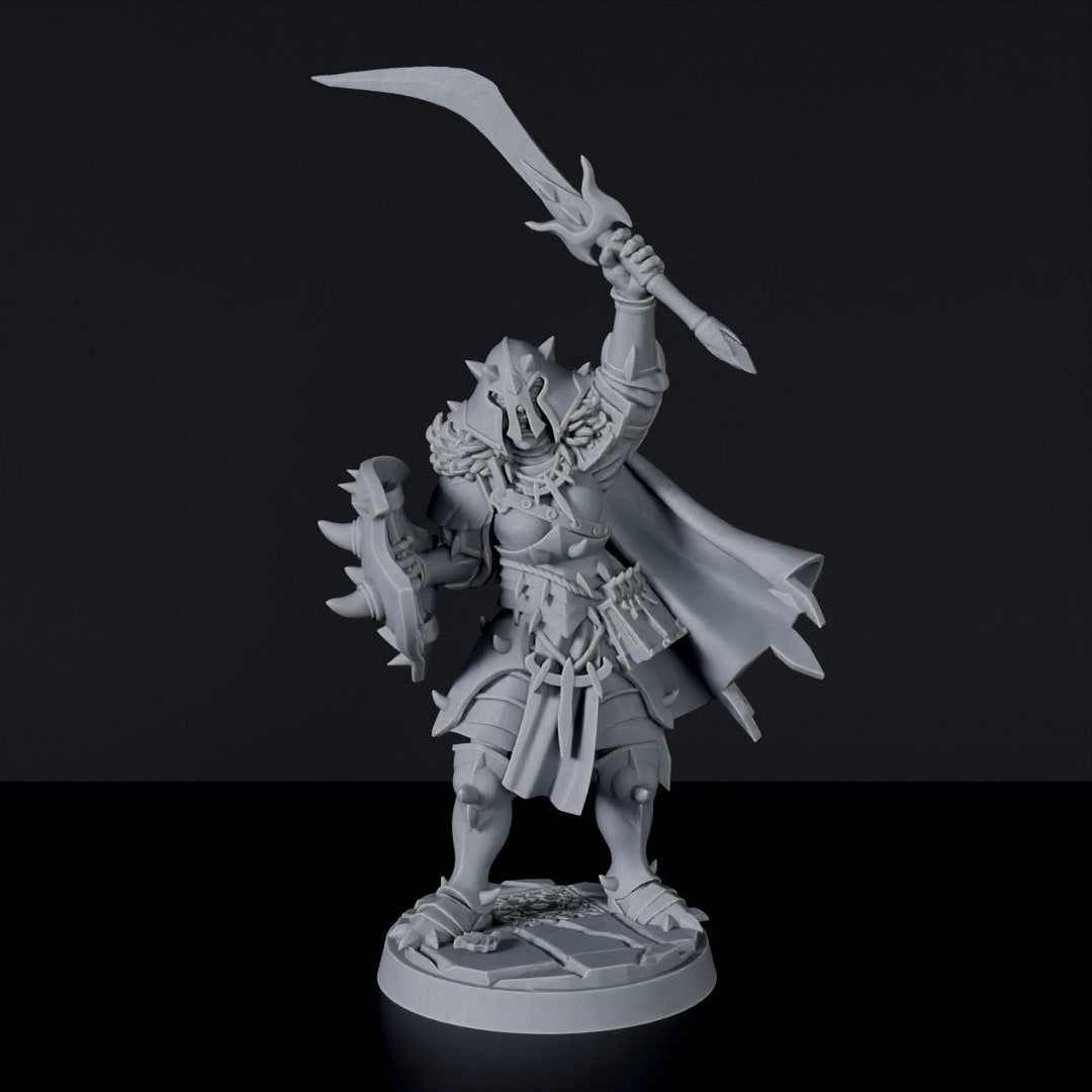 Half-orc Paladin Dnd Inspired Fantasy Dnd Tabletop RPG Mini Great ...