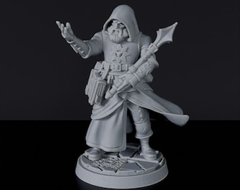 Human Cleric Male DnD inspired Fantasy DnD Tabletop RPG Mini Great Miniature Gift Idea for Dungeon and Dragons Fans Painting 3D Resin Figure
