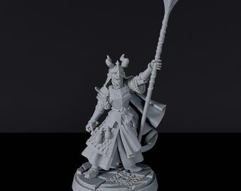 Tiefling Cleric DnD inspired Fantasy DnD Tabletop RPG Mini Great Miniature Gift Idea for Dungeon and Dragons Fans Painting 3D Resin Figure