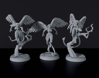 Harpy Unit Monster DnD inspiré RPG de table Fantasy DnD Mini grande idée cadeau miniature pour les fans de donjons et de dragons peinture figurine en résine