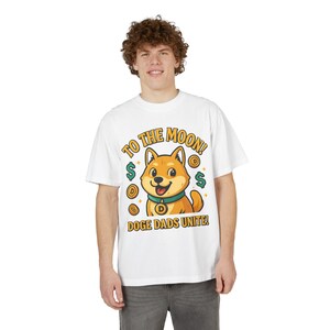 Doge-Themed Unisex T-Shirt for Crypto Lovers, Perfect for Gifts, Casual Wear, Dog Dads, Quick Style, Meme Enthusiasts
