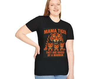 Mama Tiger Graphic Tee, Fierce Mom T-Shirt, Animal Family Apparel