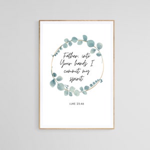 Easter printable, Bible, Resurrection, Jesus, Cross, Wall art hanging, white, greenery, plants, minimalistic, contemporary, God, Luke 23