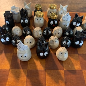 Handmade Ceramic Chess Set 02 / Game / Original Gift