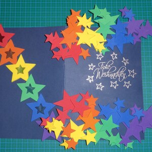 Carte de Noël "Etoiles" - patron & instructions