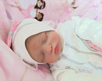 Reborn Doll Baby Girl**VERY VERY RARE**19 Inch Handmade Reborn Baby Girl | Cloth Body Full Limbs | Realistic Newborn Size Doll | Weighted