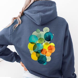 Hoodie Neuro Art, Handprinted Sweater, Gift for Artists and Neurodivergents