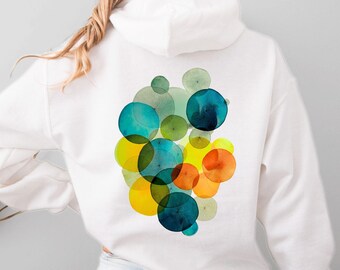 Hoodie Neuro Art, Handprinted Sweater, Gift for Artists
