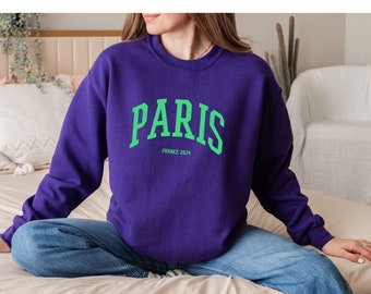 Sweatshirt Paris, Damen Pullover für Paris-Liebhaberinnen