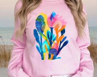Sweatshirt Abstract Art, Sweater Graphic Print, Gift for Artists