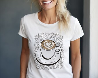 T-Shirt Cappuccino Dreams, Organic Cotton Unisex Tshirt for Baristas