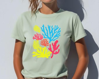 Coral T-Shirt, Organic Tee Art Print